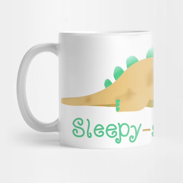 Sleepy-saurus (yellow dinosaur) by Becky-Marie